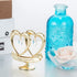 24K Gold Plated Double Heart Crystal Table Ornament for Anniversary